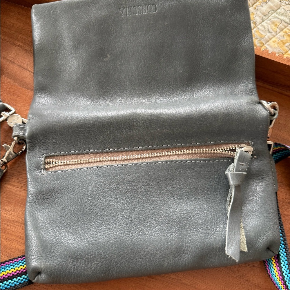 Consuela Leather Crossbody with Rainbow Strap - Picture 3 of 4